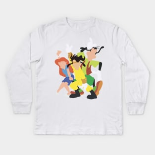 Goofy Max and Roxanne Kids Long Sleeve T-Shirt